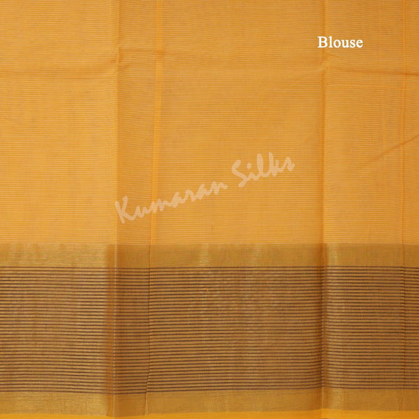 Gadwal Cotton Light Orange Striped Saree