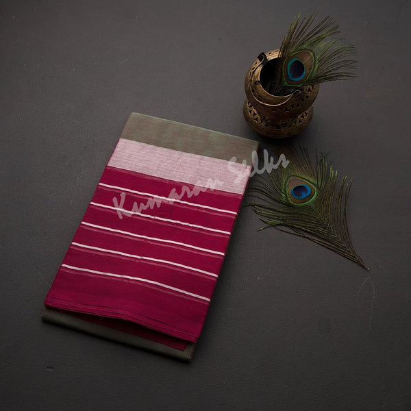 Gadwal Cotton Shot Colour Plain Saree 02