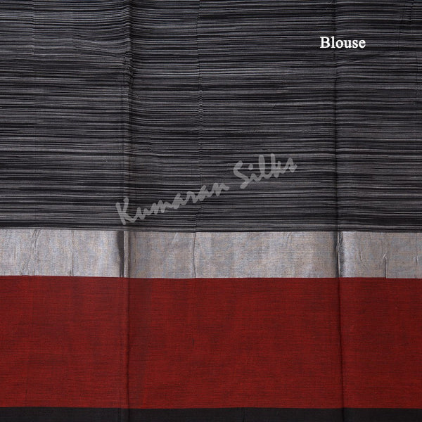 Gadwal Cotton Black Striped Saree