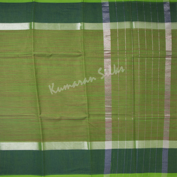 Gadwal Cotton Green Striped Saree