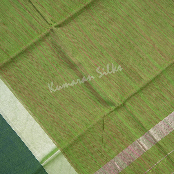 Gadwal Cotton Green Striped Saree