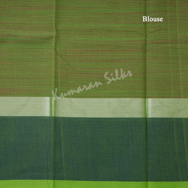 Gadwal Cotton Green Striped Saree