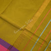 Gadwal Cotton Lime Green Plain Saree
