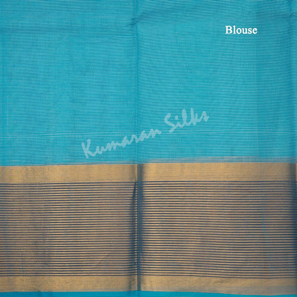 Gadwal Cotton Light Blue Striped Saree