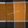 Gadwal Cotton Golden Brown Plain Saree
