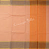 Gadwal Cotton Light Orange Striped Saree 02