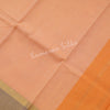 Gadwal Cotton Light Orange Striped Saree 02