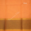 Gadwal Cotton Light Orange Striped Saree 02