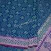 Semi Banaras Peacock Blue Zari Worked Saree