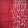 Semi Linen Red Printed Saree