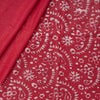Semi Linen Red Printed Saree