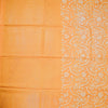 Semi Linen Mango Yellow Printed Saree