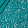 Semi Linen Peacock Green Printed Saree