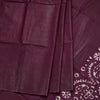 Semi Linen Wine Printed Saree