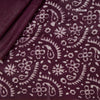 Semi Linen Wine Printed Saree