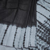 Semi Linen Black Checked Saree