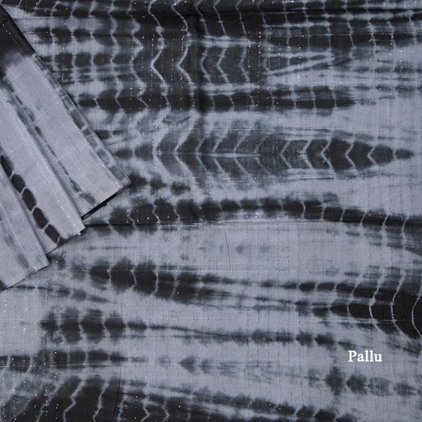 Semi Linen Black Checked Saree