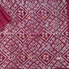 Semi Linen Dark Pink Printed With Zari Worked Saree