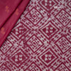 Semi Linen Dark Pink Printed With Zari Worked Saree