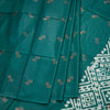 Semi Linen Green Printed With Zari Worked Saree