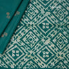 Semi Linen Green Printed With Zari Worked Saree