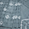 Semi Linen Grey Printed Saree 04