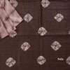 Semi Linen Coffe Brown Printed Saree
