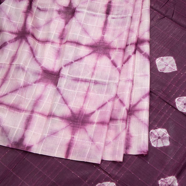 Semi Linen Cream Printed Saree