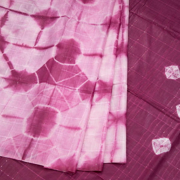 Semi Linen Light Pink Printed Saree