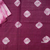 Semi Linen Light Pink Printed Saree