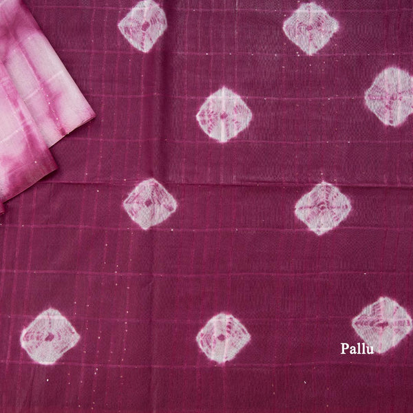 Semi Linen Light Pink Printed Saree