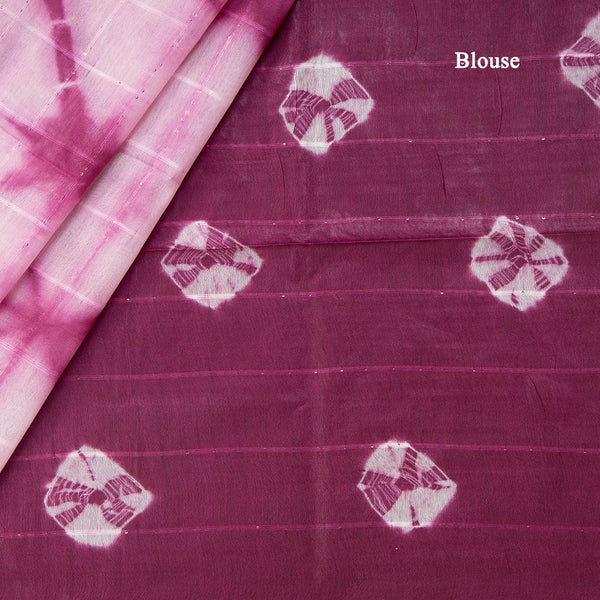 Semi Linen Light Pink Printed Saree
