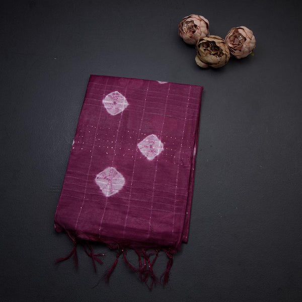 Semi Linen Light Pink Printed Saree