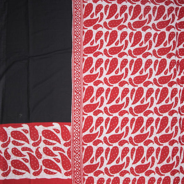 Mul Mul Cotton Black Printed Saree 04