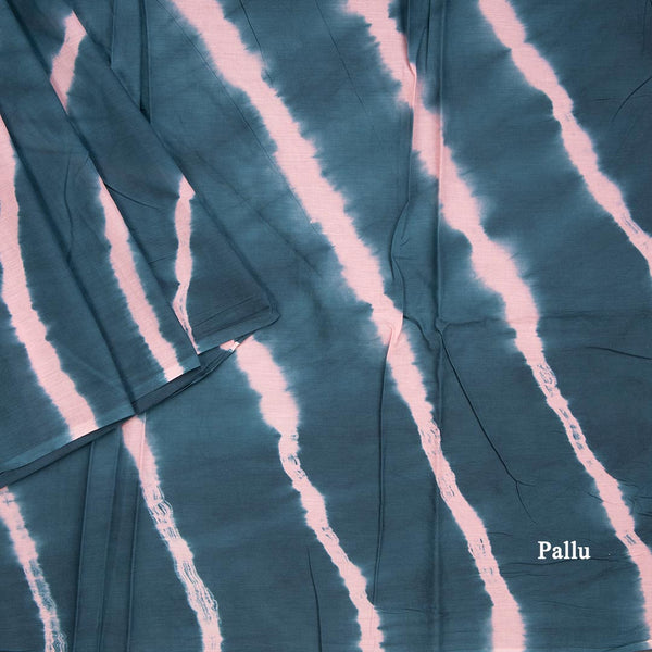 Mul Mul Cotton Greyish Blue Printed Saree 02