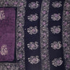 Sungudi Cotton Purple Printed Saree Without Blouse