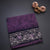 Sungudi Cotton Purple Printed Saree Without Blouse
