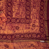 Sungudi Cotton Maroon Printed Saree Without Blouse 06