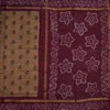 Sungudi Cotton Brown Printed Saree Without Blouse 03