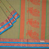 Negamam Cotton Light Green Thread Embossed Saree