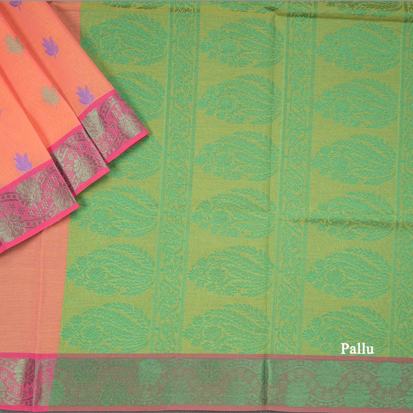 Negamam Cotton Shot Colour Thread Embossed Saree