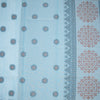 Negamam Cotton Light Blue Thread Embossed Saree