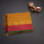 Negamam Cotton Mustard Checked Thread Embossed Saree