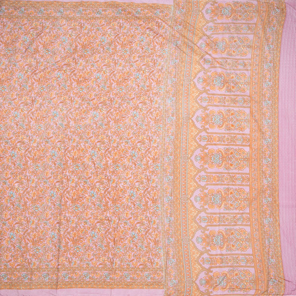 Crepe Light Pink Floral Printed Saree