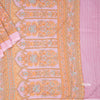 Crepe Light Pink Floral Printed Saree