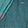 Crepe Light Peacock Blue Floral Printed Saree