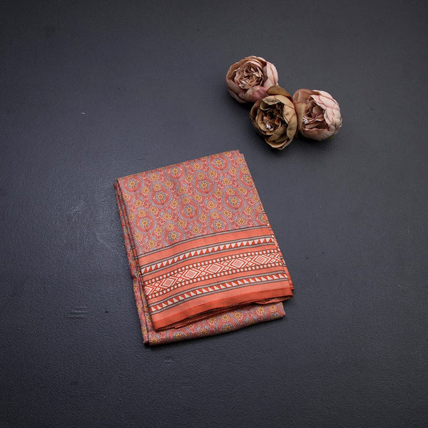 Crepe Grey Floral Printed Saree 02