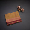 Bengali Cotton Light Golden Brown Thread Embossed Saree Without Blouse