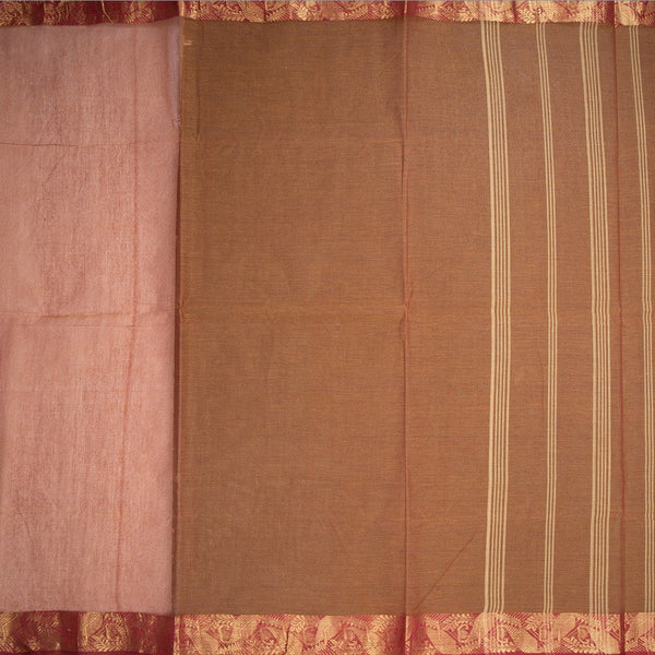 Bengali Cotton Shot Colour Thread Embossed Saree Without Blouse 03