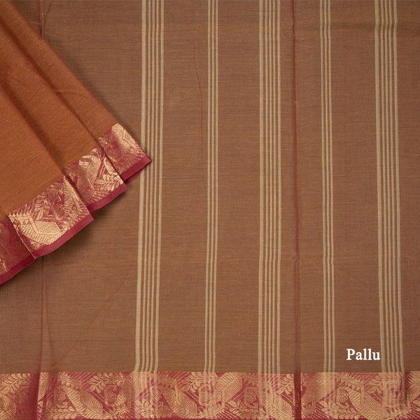 Bengali Cotton Shot Colour Thread Embossed Saree Without Blouse 03